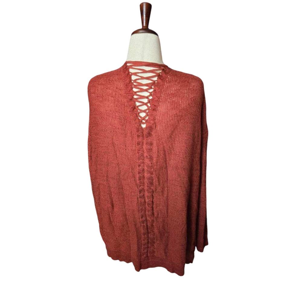 Maurices women's sweater cardigan orange NWT size‎ XXL